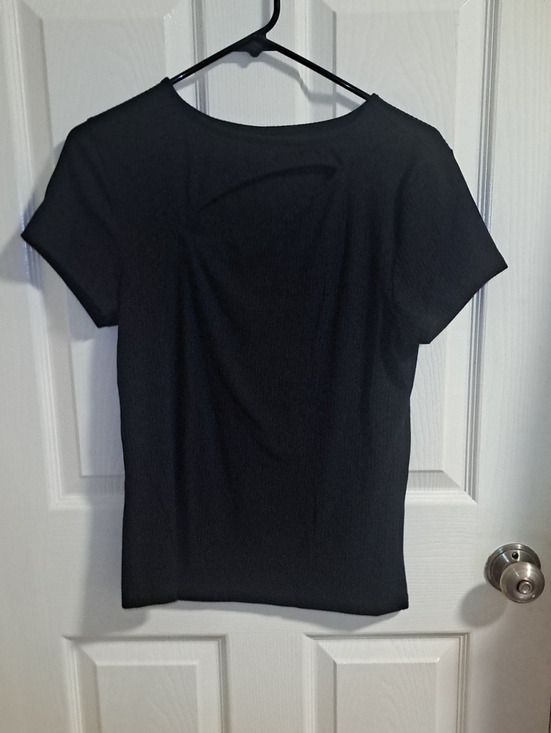 GAP Tops - GAP Black Short Sleeve Ribbed Crewneck Top